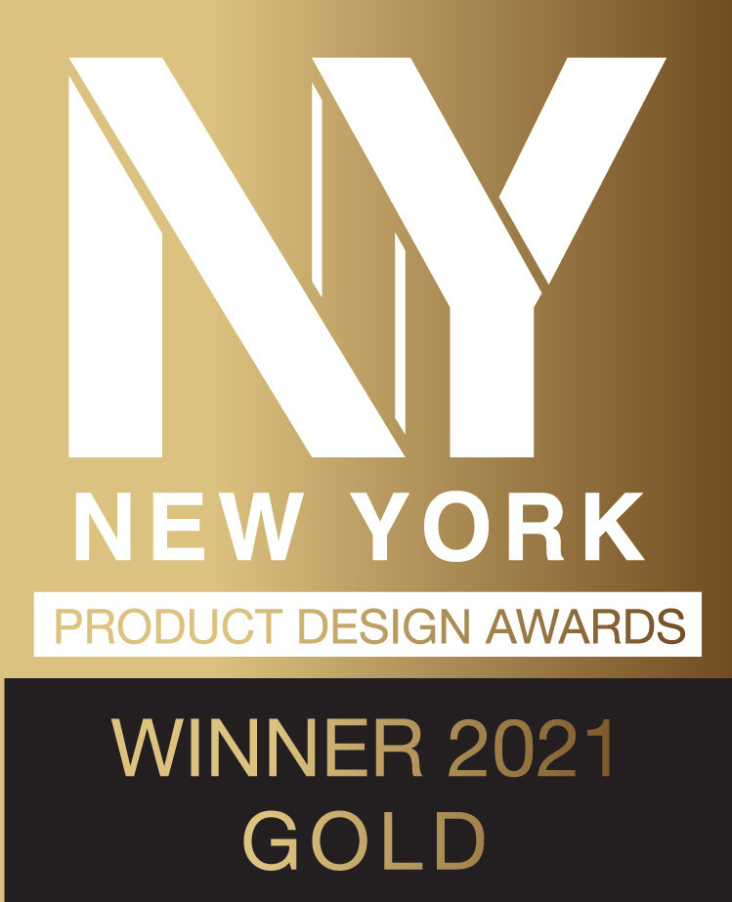 NY Producty Design Awards Badge Gold Gold